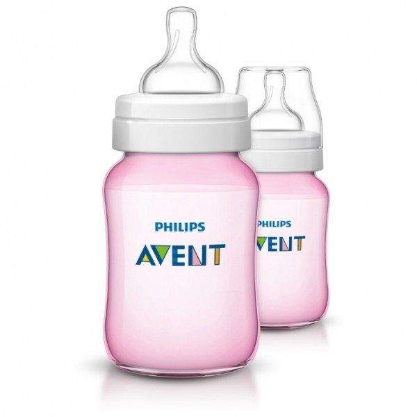  Бутылочки Philips AVENT полипропиленовые Classic+ SCF564/27 260 мл (2 шт) (Розовый), Philips AVENT 8, фото 1 