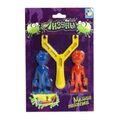  1toy "Мелкие пакости" Лизуны пришелец (2 шт) -рогатка 6,7х10 см. блистер.,  Т56323, фото 1 