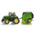  Машинка детская SIKU Трактор John Deere, с пресс-подборщиком, 1665, фото 1 