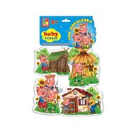  Мягкие пазлы" Baby puzzle Сказки" Три поросенка,  VT1106-37, фото 1 