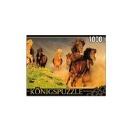  ПАЗЛЫ 1000 элементов. КБК1000-6456 ТАБУН ЛОШАДЕЙ 38. Konigspuzzle.,  КБК1000-6456, фото 1 