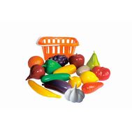  Игровой набор "Фрукты и овощи" в корзине ( виноград,лимон,апельсин,банан, груша, яблоко, огурец, пер, фото 1 
