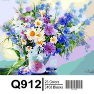  Рисование по номерам Цветы луговые 40*50 см (холст,  Q912, фото 1 