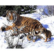  Рисование по номерам Тигр 40*50 см (холст),  Q1147, фото 1 