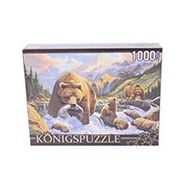  63. Konigspuzzle. ПАЗЛЫ 1000 элементов. МГК1000-6471 МЕДВЕДИ НА РЫБАЛКЕ,  МГК1000-6471, фото 1 