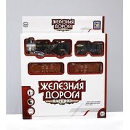  1toy железная дорога"Восточный Экспресс"320см.,12деталей,свет,звук,паровоз,тендер, 2 платформы-конте, фото 1 
