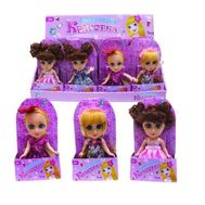  1toy Красотка "Синеглазая" кукла 16,5 см, длин.волосы, пушистые ресницы, в ассорт.,  Т10878, фото 1 