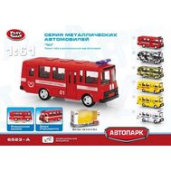  Play Smart 1:61 инерционный металлический автобус(пожарный) 15,5x6x7,65см,  Р49226, фото 1 