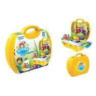  1toy Игр.наб.в чемоданчике "Кухня", 26 предметов, овощи, посуда, 2 выдвижн,столика,наклейки,  Т59011, фото 1 