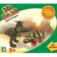  1 toy 3д пазл с мягкими EVA деталями "Динозавры", 310 дет 31,5x8x27 см,  Т59379, фото 1 