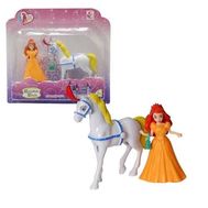  1toy Красотка "Волшебная сказка" кукла 11см с лошадкой и платьем-прищепкой,блист.,  Т59031, фото 1 