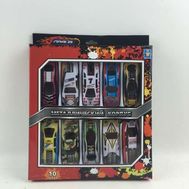  1toy Драйв, металлическая машинка, стрит-рейс, фривил, 8см, набор 10шт, коробка,  Т10343, фото 1 