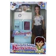  1toy Красотка наб.мебели с куклой - холодильник,  Т54496, фото 1 