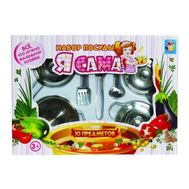  1toy Я сама игр.наб.кухон.посуды,10 пред.,нерж.сталь,короткие,  Т58761, фото 1 