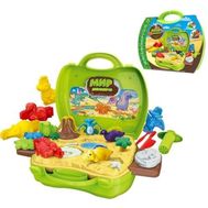  1toy Игр.наб.в чемоданчике с тестом для лепки "Мир Динозавров",26 предметов: чемоданчик, 10 формоче,, фото 1 