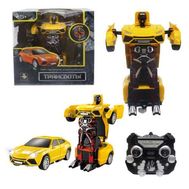  1toy Робот на радио управлении 2,4GHz, трансформирующийся в легковую машину, жёлтый,  Т10868, фото 1 