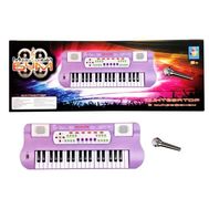  1toy Музыкальный БУМ, синтезатор с 37 клавишами и микрофоном, фиолетовый, 47*22*7 см,  Т59140, фото 1 