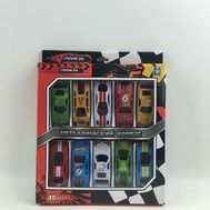  1toy Драйв, металлическая машинка, гоночная, фривил, 8см, набор 10 шт, коробка,  Т10338, фото 1 