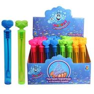  1toy Мы-шарики! Нелопающиеся мыльныепузыри, кот. можно потрогать, сердце, 5мл., 11,5 см, д/б,  Т5963, фото 1 