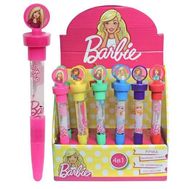  1toy Barbie, мыльныепузыри, 3-в-1: пузыри, ручка с печатью, свет, 5 мл., д/б,  Т59643, фото 1 