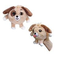  1toy Дразнюка-Zoo плюш.коричн.собачка,показ.язык,13см,пакет,  Т10349, фото 1 