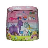  1toy Пониландия наб.семья пони 3шт.с аксесс.,25х24х9 см,короткие,  Т54409, фото 1 