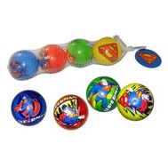  1toy Superman набор мячей с принтом, PU, 6 см 4 шт в сетке,  Т59835, фото 1 