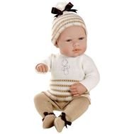  Arias ELEGANCE пупс винил.в бел./беж.костюмчике со стразами Swarowski в виде соски,42см,короткие,  Т, фото 1 
