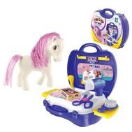  1toy Игр.наб.в чемоданчике Профи "Грумер"16 предметов: чемоданчик, лошадка, фен, ножницы, расческа,,, фото 1 