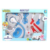  1toy "Пингвинёнок Пороро" игр.наб.доктора,8 предм.,короткие,  Т54650, фото 1 