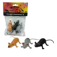  1toy "В мире животных": крысы, 3 шт, пакет с хед,  Т10492, фото 1 