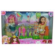  1toy "Красотка mini" Игр.набор из 2х кукол 13 см с аксесс-ми для красоты и 2 питомцами,26х16 см.,кор, фото 1 