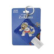  FIFA-2018 плюш.брелок-подушечка с термопринтом Zabivaka Neck-Ball 6х6 см на карте 9х12 см,  Т11794, фото 1 