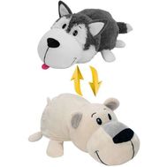  1toy плюш.Вывернушка 40 см 2в1 Хаски-Полярный медведь,пакет,  Т10929, фото 1 