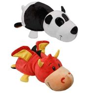  1toy плюш.Вывернушка 40 см,2в1, Панда-Красный Дракон,  Т12696, фото 1 