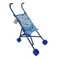  1toy коляска-трость для кукол, металлический каркас, 47,5х25х55см, голубая с принтом,  Т52255, фото 1 