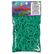  Резиночки для плетения браслетов Rainbow Loom Turquoise, бирюзовый, B0015, фото 1 