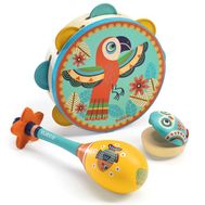  Набор детских музыкальных инструментов Djeco, маракас, кастаньет, барабан, 06016, фото 1 