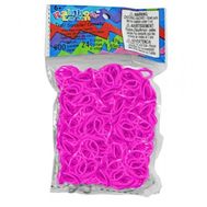  Резиночки для плетения браслетов Rainbow Loom Rose, розовый, гелевые, B0914, фото 1 