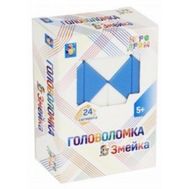  Головоломка 1toy Змейка, малая, 24 сегмента, коробка 7х2,5х10 см, Т14205, фото 1 