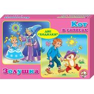  Игра настольная Ходилка 2 в 1 "Золушка. Кот в сапогах",  01032, фото 1 