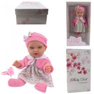  Кукла 1toy Пупсик, 28 см, в платье, болеро, шапка, носочки, соска, звук плача, смеха, Т14113, фото 1 