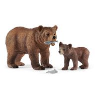  Детская фигурка Schleich Медведица гризли с медвежонком, 42473, фото 1 