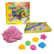  Космический песок 1toy Губка Боб, набор, песочница,формочки, розовый, 1 кг, Т58200, фото 1 