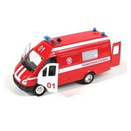  Инерционная машинка Play Smart, свет, звук, открается дверь, Газель 3221 пожарная, 23 см, Р40526, фото 1 