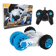  Радиоуправляемая машинка 1Toy Драйв, трюковая, трёхколёсная, перевёртыш, свет, АКБ, бело-голубой, Т10959, фото 1 