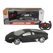  Радиоуправляемая машинка 1toy Спортавто, 1:24, 20 см, на батарейках, свет, матовая, черная, Т13851, фото 1 