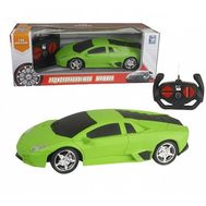  Радиоуправляемая машинка 1toy Спортавто, 1:24, 20 см, на батарейках, свет, матовая, зеленая, Т13852, фото 1 