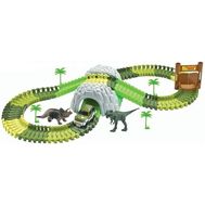  Гибкий трек 1toy Динопарк, пещера, ворота, машинка, 109 деталей, Т13205, фото 1 