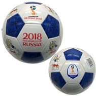  Футбольный мяч FIFA 2018, GOAL 1,6 мм, shiny PVC, 280-300 г, 23 см, сине-белый, Т11659, фото 1 